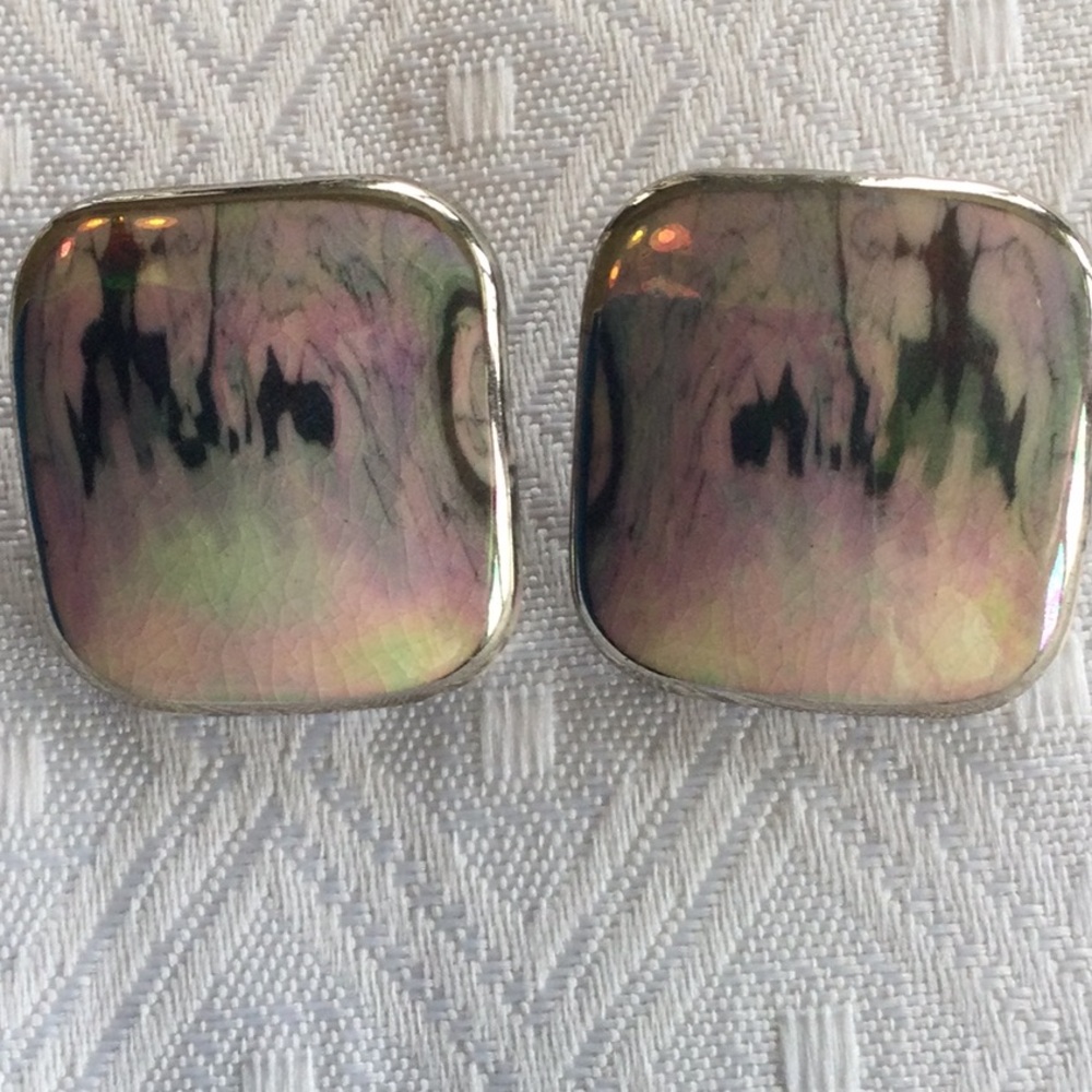 Artistic Multicolor Porcelain Earrings